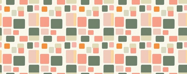 Wall Mural - Colorful squares in a repeating pattern.