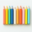 © Yana - Colorful arrangement of wax crayons on a neutral background perfect for art projects and creative activities