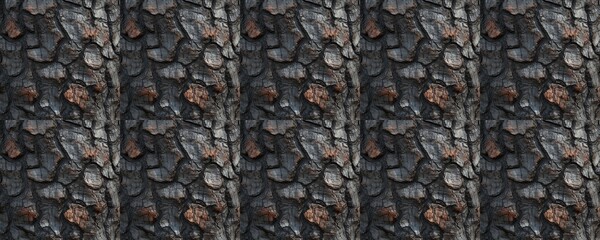 Wall Mural - seamless pattern of Dark gray copper rock texture background abstract nature design 