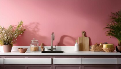 kitchen interior with kitchen utensils