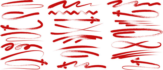 Wall Mural - red marker strokes