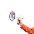 © Hasanul - A person holding a megaphone, conveying confidence and public speaking skills.
