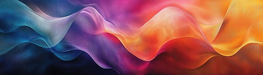 Poster - Dynamic color waves abstract background digital art vibrant environment artistic viewpoint creative concept for visual impact
