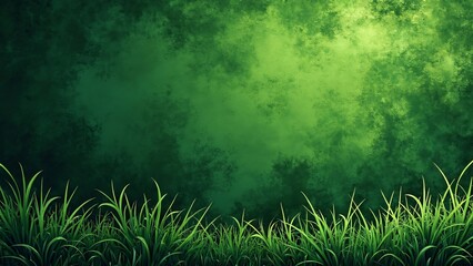 Wall Mural - Vibrant Green Background with Lush Grass