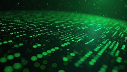 Fototapete - futuristic digital tech background shows complex binary code, data transmission. abstract pattern of