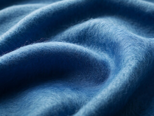 Aufkleber - Blue felt fabric texture as background, melange fuzzy woolen cloth textured, close up of textile surface