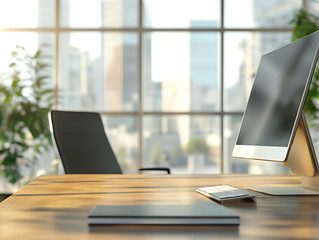 Poster - Blurry scene of business office, ideal for business backgrounds, copy space