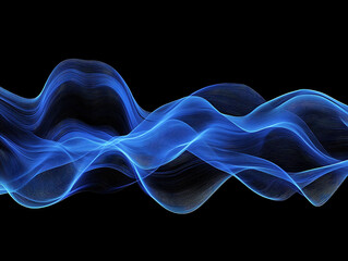Leinwandbilder - Abstract blue wavy line graphic design for web and ppt backgrounds