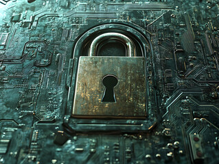 Poster - Data it technology security concept