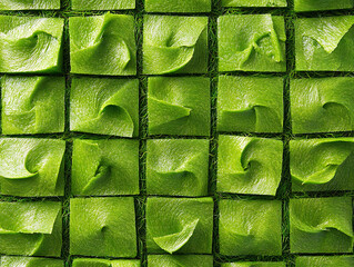 Poster - Artificial green grass texture seamless background, top view