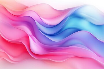 Aufkleber - Abstract design with soft pastel colors. Pink blue wavy blurred lines create dynamic wave background. Pastel hues create calming, visually appealing effect. Abstract patterns, vibrant colors. Design