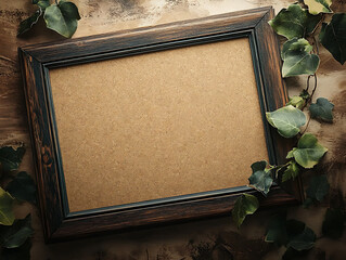 Aufkleber - Blank corkboard/bulletin board with a wooden frame