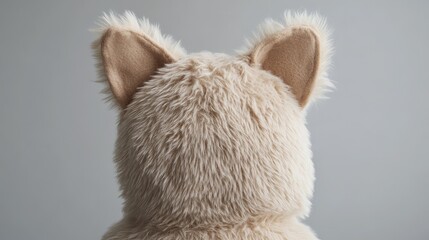 Poster - Soft and Fluffy Animal Ears on a Cute Costume from Behind View