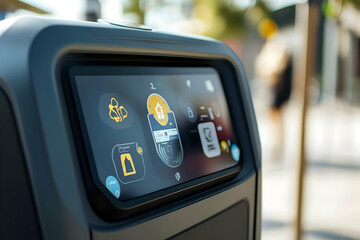 Poster - A digital touchscreen interface for a parking or transport management system.