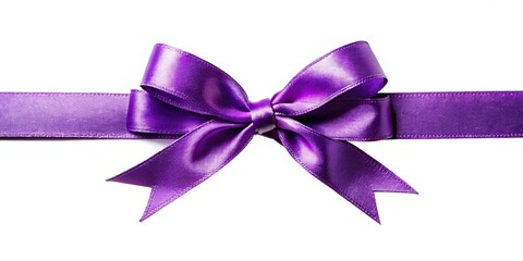 Wall Mural - Purple color ribbon isolated on background, perfect for adding a festive touch to gifts, decorations, and crafts , ribbon