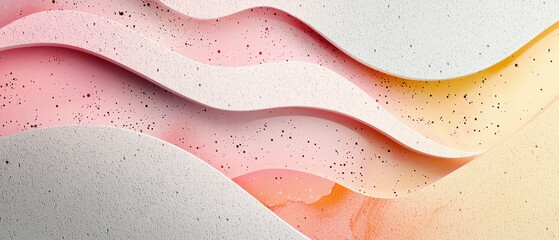 Poster - Vibrant modern aesthetic abstract pastel shapes in contemporary digital art
