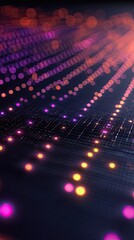 Aufkleber - Abstract Purple and Orange Light Trails Converge