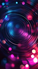 Aufkleber - Abstract Swirling Neon Lights Colorful Design