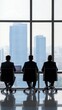 © pengzphoto - Dynamic business meeting downtown conference room professional setting urban skyline participant perspective efficient collaboration for effective solutions