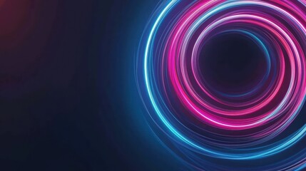 Poster - Vibrant Swirling Neon Currents in Abstract Design for Creative Backgrounds and Visual Art