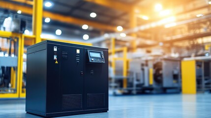Poster - Industrial Control Cabinet in Modern Manufacturing Facility Environment
