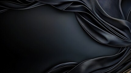 Poster - Elegant black background with soft gradient highlights digital art modern design minimalistic space abstract concept