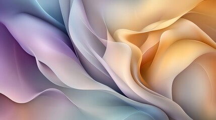 Fototapete - Abstract background with flowing smooth lines and curves, a visually appealing design for modern minimalist aesthetics