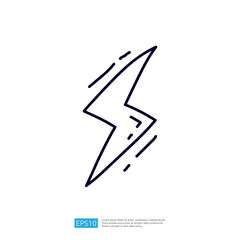 Poster - The image features a simple, hand-drawn lightning bolt, symbolizing energy, power, or electricity, often used in graphics or design contexts.
