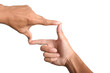 © Mulad Images - Hands forming a frame. Isolated on a white background.