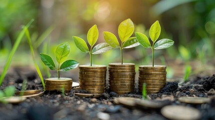 Poster - Financial growth, stock market business and exchange financial growth