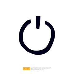 Poster - The image features a stylized power button symbol, designed with a bold outline, suggesting themes of energy and activation.