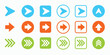 © creative - Colorful directional arrow icons set arrow symbols isolated on white background