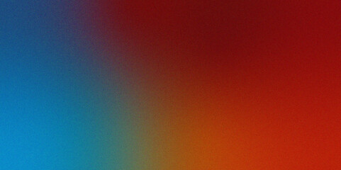Aufkleber - Abstract Red blue grainy gradient noise texture effect. Beautiful colored abstract texture background. Textured with rough grain and bright spots. Empty space grunge banner poster backdrop background

