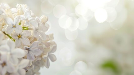 A very beautiful white floral background with soft colors, suitable for a wedding invitation background.