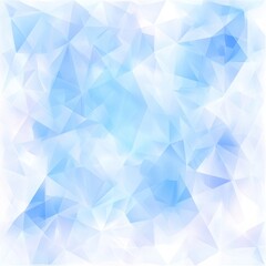 Poster - Abstract blue and white geometric low-poly background.