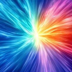 Poster - Abstract colorful light burst background.