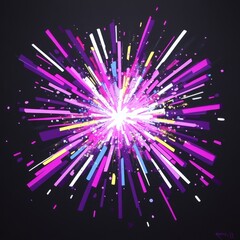 Poster - Colorful burst of light, abstract explosion of energy.