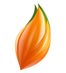 Aufkleber - Vibrant orange and green leaf design exemplifies nature's beauty