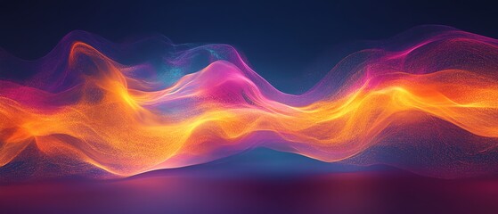 Poster - Conceptual abstract representation of digital transformation in the corporate sector, symbolizing the fusion of technology and business to drive growth and change