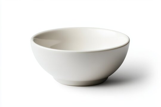 White flour bowl isolated on a white background