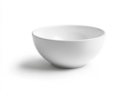 White flour bowl isolated on a white background