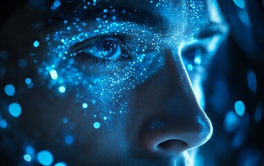 Aufkleber - Man immersed in 3D cyberspace
