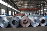 Coated Metal Sheets and Carbon Steel Coils in an Organized Industrial Warehouse