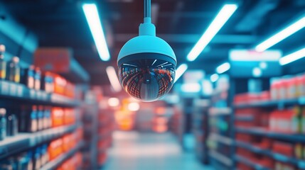 Aufkleber - Security camera in store aisle.