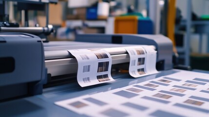 Poster - Printing process showing labels being produced