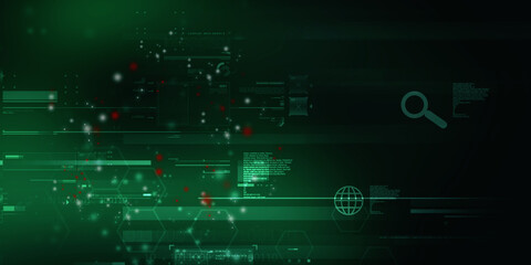 Poster - 2d illustration abstract technology background
