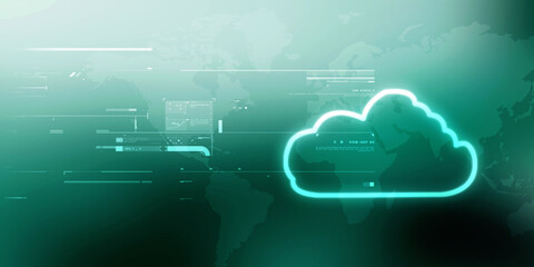Poster - 2d illustration abstract cloud background
