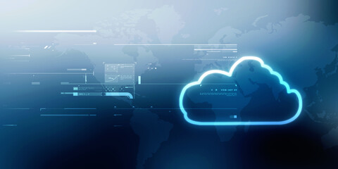 Poster - 2d illustration abstract cloud background
