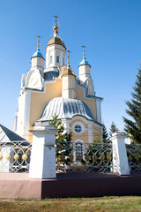 Wall Mural - Orthodox church with gold domes