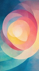 Poster - Abstract Pastel Swirls of Color and Light